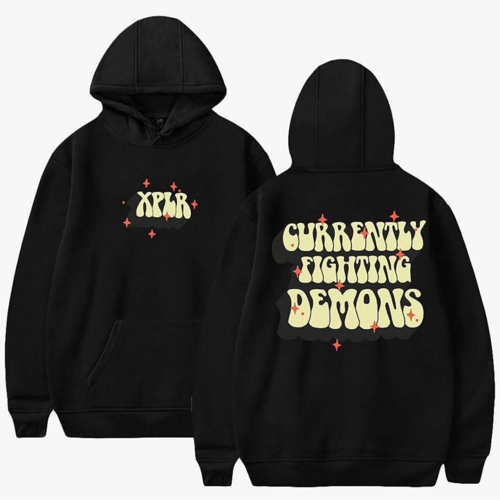 XPLR Sam and Colby currently fighting demons merch hoodie